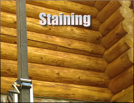  Garland, North Carolina Log Home Staining